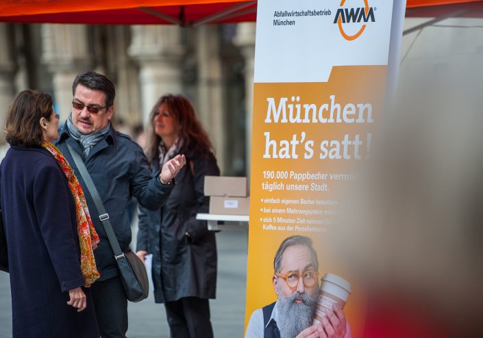 Reportage vom AWM auf dem Marienplatz in München
