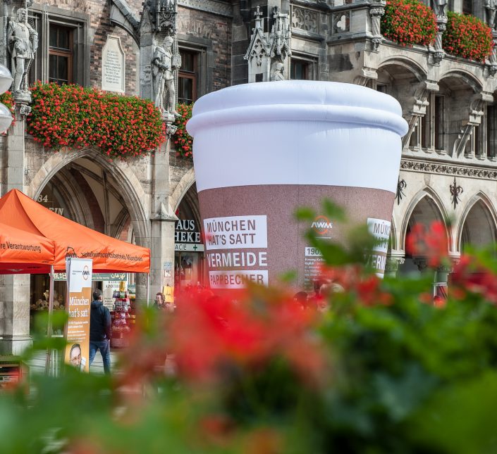 Reportage vom AWM auf dem Marienplatz in München