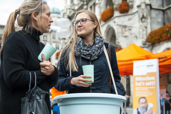 Reportage vom AWM auf dem Marienplatz in München