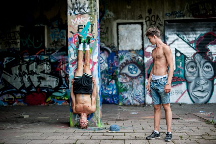 Fotoreportage mit Teenagern Fashion und Sport